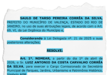 Criação de secretaria em Valença levanta suspeitas de favorecimento à família Corrêa