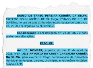 Criação de secretaria em Valença levanta suspeitas de favorecimento à família Corrêa