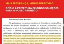 Vereador cobra soluções definitivas para o trânsito e a segurança em Conceição de Macabu
